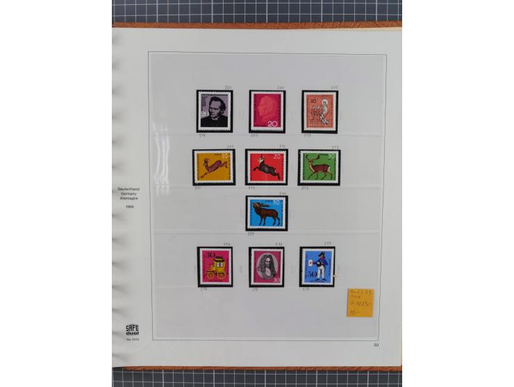 1949/1968, postfrische und gestempelte Sammlung im Ringbinder, parallel in beiden Erhaltungen geführt, Posthorn-Satz postfris