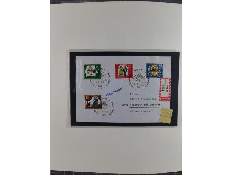 1949/1968, postfrische und gestempelte Sammlung im Ringbinder, parallel in beiden Erhaltungen geführt, Posthorn-Satz postfris