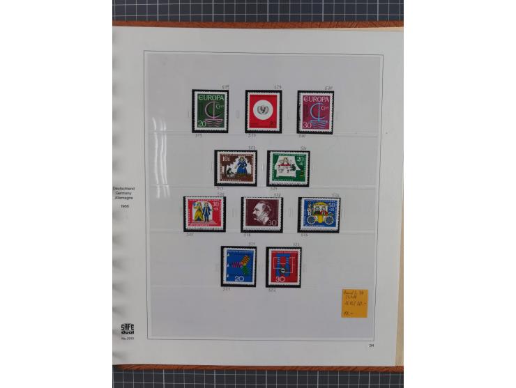 1949/1968, postfrische und gestempelte Sammlung im Ringbinder, parallel in beiden Erhaltungen geführt, Posthorn-Satz postfris