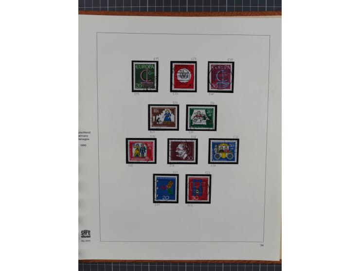 1949/1968, postfrische und gestempelte Sammlung im Ringbinder, parallel in beiden Erhaltungen geführt, Posthorn-Satz postfris