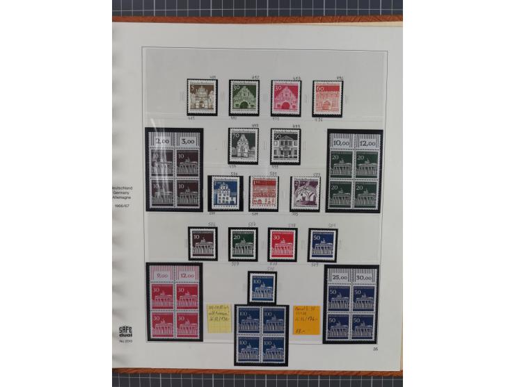 1949/1968, postfrische und gestempelte Sammlung im Ringbinder, parallel in beiden Erhaltungen geführt, Posthorn-Satz postfris