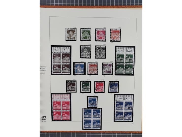 1949/1968, postfrische und gestempelte Sammlung im Ringbinder, parallel in beiden Erhaltungen geführt, Posthorn-Satz postfris