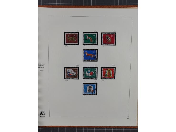 1949/1968, postfrische und gestempelte Sammlung im Ringbinder, parallel in beiden Erhaltungen geführt, Posthorn-Satz postfris