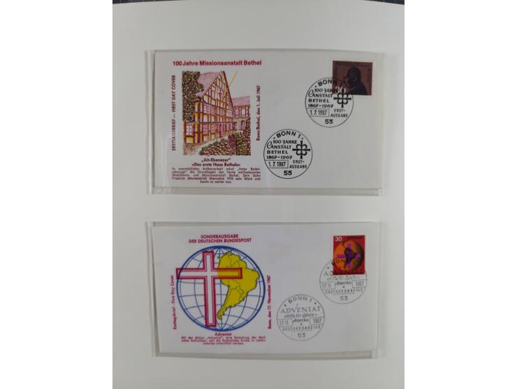 1949/1968, postfrische und gestempelte Sammlung im Ringbinder, parallel in beiden Erhaltungen geführt, Posthorn-Satz postfris