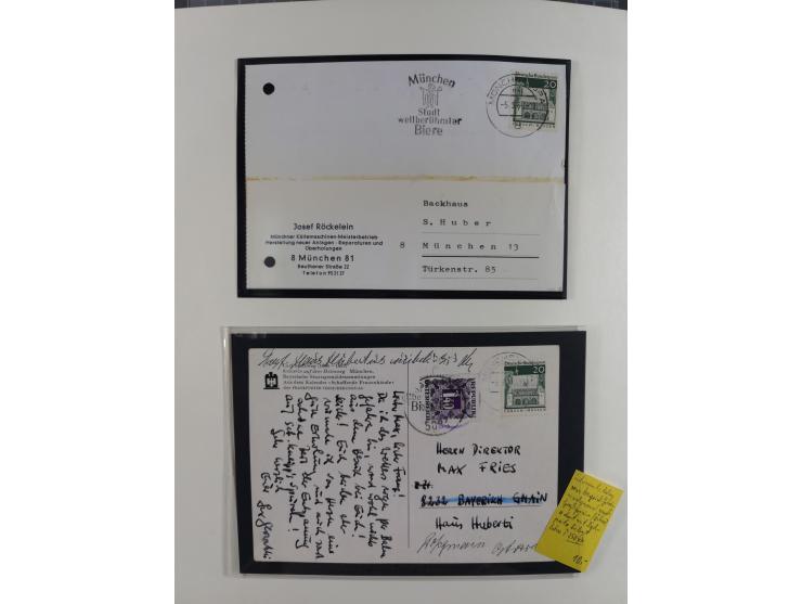 1949/1968, postfrische und gestempelte Sammlung im Ringbinder, parallel in beiden Erhaltungen geführt, Posthorn-Satz postfris