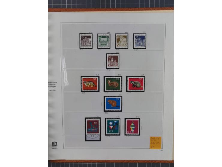 1949/1968, postfrische und gestempelte Sammlung im Ringbinder, parallel in beiden Erhaltungen geführt, Posthorn-Satz postfris