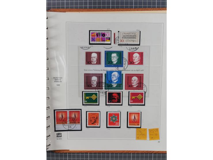 1949/1968, postfrische und gestempelte Sammlung im Ringbinder, parallel in beiden Erhaltungen geführt, Posthorn-Satz postfris