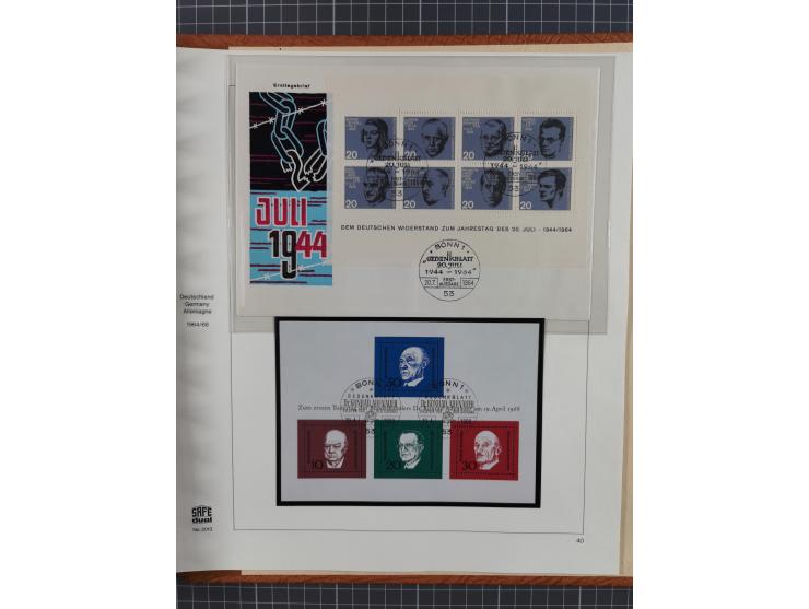 1949/1968, postfrische und gestempelte Sammlung im Ringbinder, parallel in beiden Erhaltungen geführt, Posthorn-Satz postfris