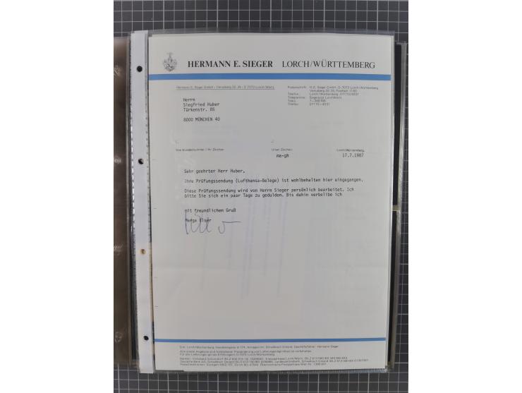 1952/1971, umfangreiche Sammlung von ca. 1.380 Luftpostbelegen mit Erst- und Sonderflügen, u.a. SAS, Sabena, BOAC, Interflug 