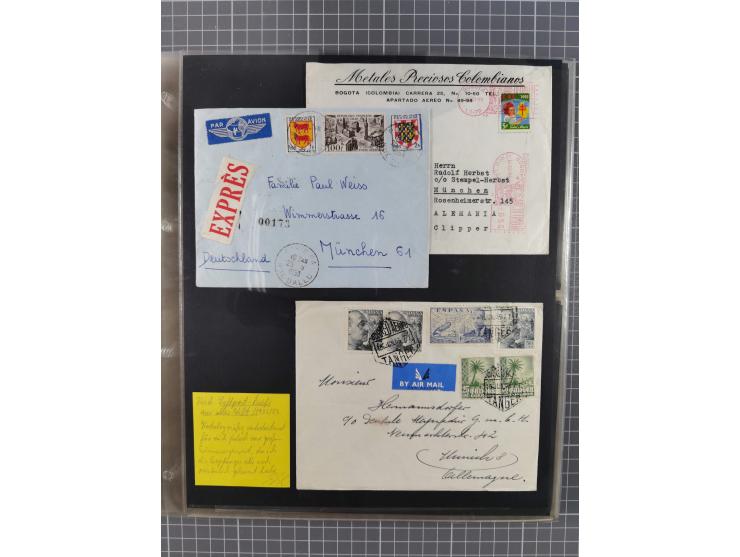 1952/1971, umfangreiche Sammlung von ca. 1.380 Luftpostbelegen mit Erst- und Sonderflügen, u.a. SAS, Sabena, BOAC, Interflug 