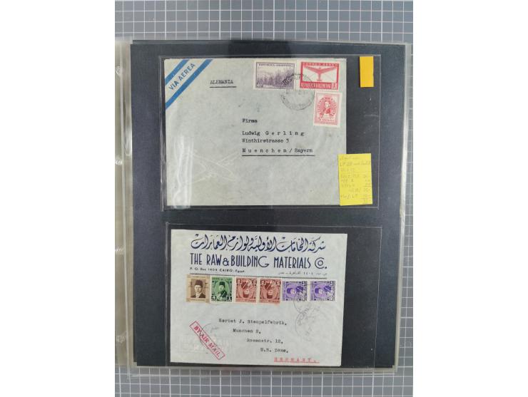 1952/1971, umfangreiche Sammlung von ca. 1.380 Luftpostbelegen mit Erst- und Sonderflügen, u.a. SAS, Sabena, BOAC, Interflug 