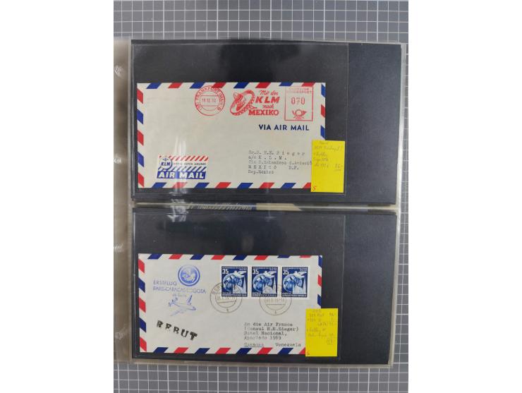 1952/1971, umfangreiche Sammlung von ca. 1.380 Luftpostbelegen mit Erst- und Sonderflügen, u.a. SAS, Sabena, BOAC, Interflug 