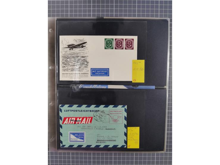1952/1971, umfangreiche Sammlung von ca. 1.380 Luftpostbelegen mit Erst- und Sonderflügen, u.a. SAS, Sabena, BOAC, Interflug 