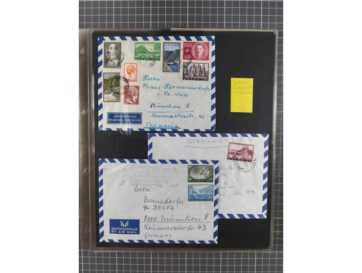 1952/1971, umfangreiche Sammlung von ca. 1.380 Luftpostbelegen mit Erst- und Sonderflügen, u.a. SAS, Sabena, BOAC, Interflug 