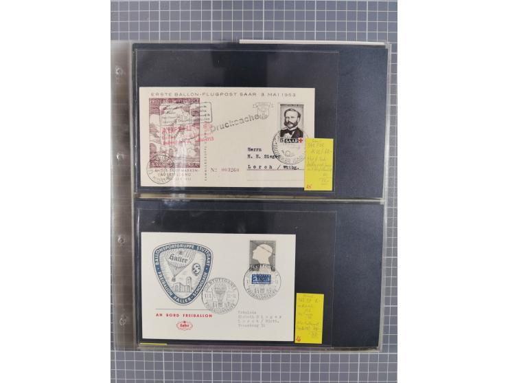 1952/1971, umfangreiche Sammlung von ca. 1.380 Luftpostbelegen mit Erst- und Sonderflügen, u.a. SAS, Sabena, BOAC, Interflug 