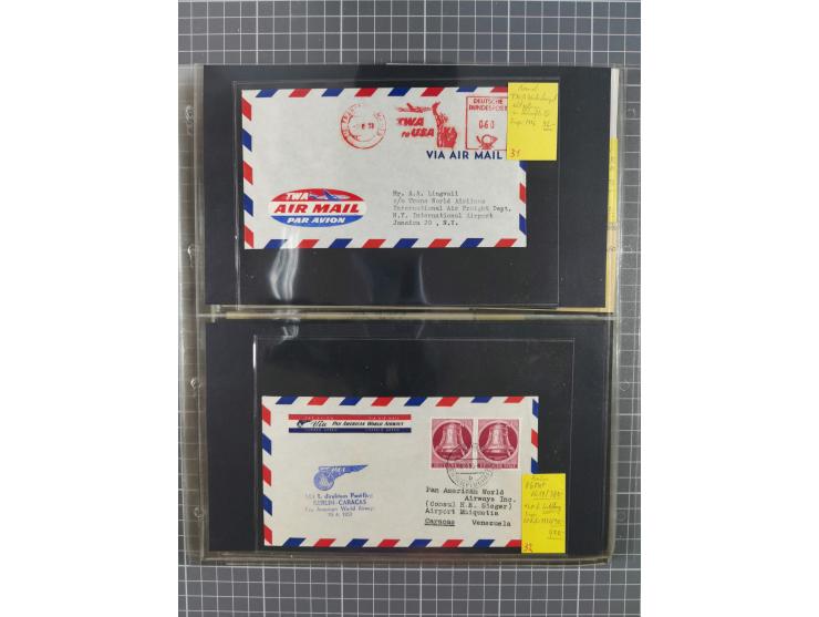 1952/1971, umfangreiche Sammlung von ca. 1.380 Luftpostbelegen mit Erst- und Sonderflügen, u.a. SAS, Sabena, BOAC, Interflug 