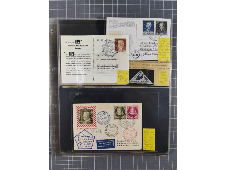 1952/1971, umfangreiche Sammlung von ca. 1.380 Luftpostbelegen mit Erst- und Sonderflügen, u.a. SAS, Sabena, BOAC, Interflug 