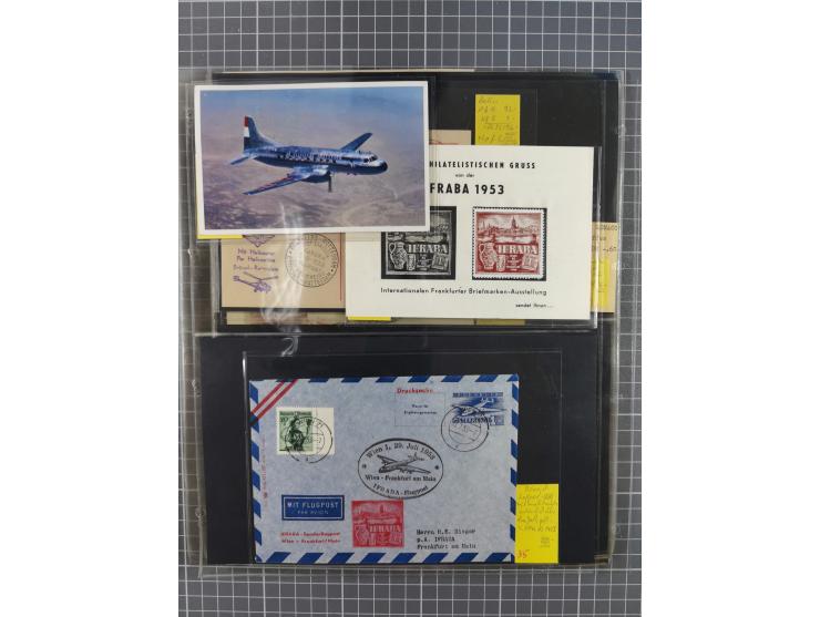 1952/1971, umfangreiche Sammlung von ca. 1.380 Luftpostbelegen mit Erst- und Sonderflügen, u.a. SAS, Sabena, BOAC, Interflug 