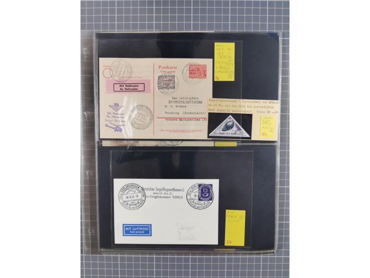 1952/1971, umfangreiche Sammlung von ca. 1.380 Luftpostbelegen mit Erst- und Sonderflügen, u.a. SAS, Sabena, BOAC, Interflug 