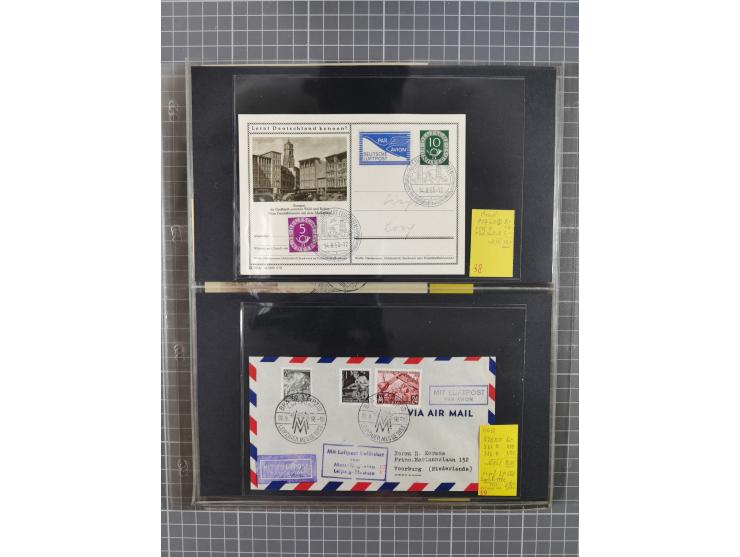 1952/1971, umfangreiche Sammlung von ca. 1.380 Luftpostbelegen mit Erst- und Sonderflügen, u.a. SAS, Sabena, BOAC, Interflug 
