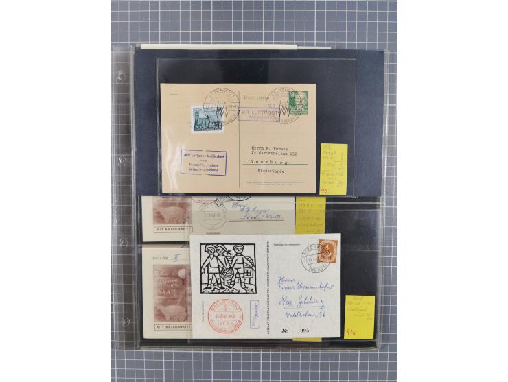 1952/1971, umfangreiche Sammlung von ca. 1.380 Luftpostbelegen mit Erst- und Sonderflügen, u.a. SAS, Sabena, BOAC, Interflug 