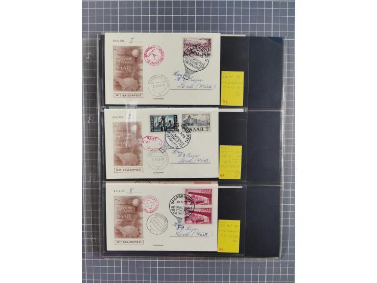 1952/1971, umfangreiche Sammlung von ca. 1.380 Luftpostbelegen mit Erst- und Sonderflügen, u.a. SAS, Sabena, BOAC, Interflug 