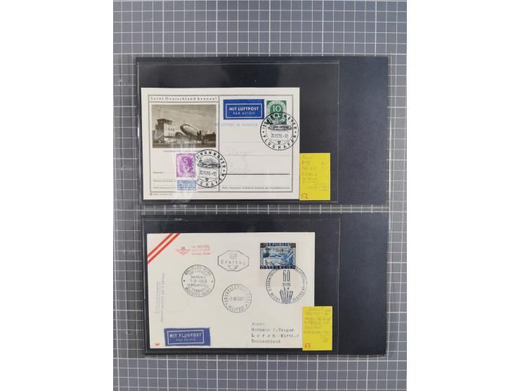 1952/1971, umfangreiche Sammlung von ca. 1.380 Luftpostbelegen mit Erst- und Sonderflügen, u.a. SAS, Sabena, BOAC, Interflug 
