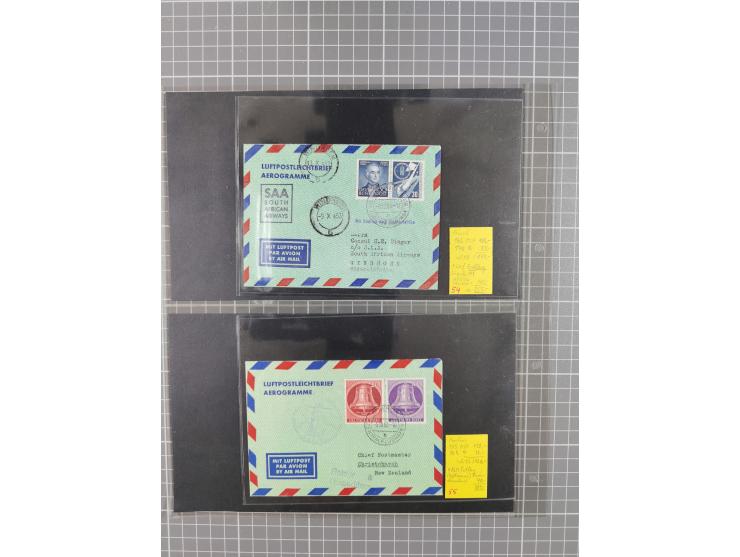 1952/1971, umfangreiche Sammlung von ca. 1.380 Luftpostbelegen mit Erst- und Sonderflügen, u.a. SAS, Sabena, BOAC, Interflug 