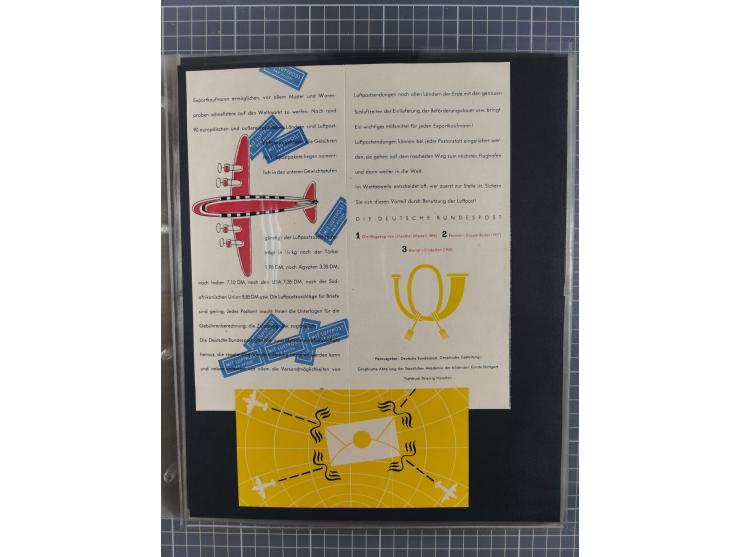 1952/1971, umfangreiche Sammlung von ca. 1.380 Luftpostbelegen mit Erst- und Sonderflügen, u.a. SAS, Sabena, BOAC, Interflug 