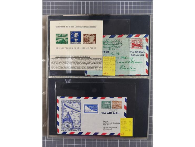 1952/1971, umfangreiche Sammlung von ca. 1.380 Luftpostbelegen mit Erst- und Sonderflügen, u.a. SAS, Sabena, BOAC, Interflug 