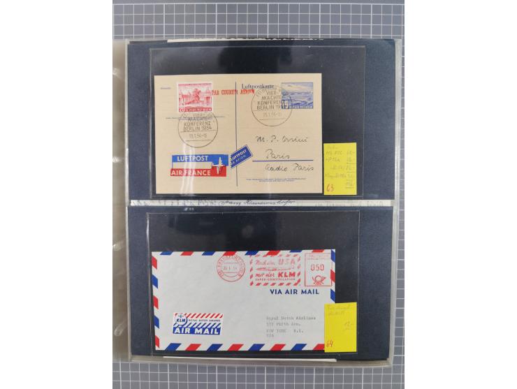 1952/1971, umfangreiche Sammlung von ca. 1.380 Luftpostbelegen mit Erst- und Sonderflügen, u.a. SAS, Sabena, BOAC, Interflug 