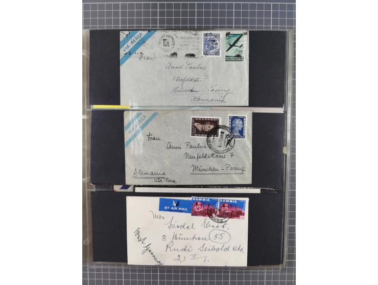 1952/1971, umfangreiche Sammlung von ca. 1.380 Luftpostbelegen mit Erst- und Sonderflügen, u.a. SAS, Sabena, BOAC, Interflug 