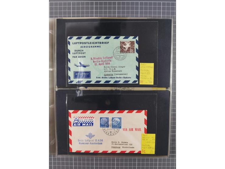 1952/1971, umfangreiche Sammlung von ca. 1.380 Luftpostbelegen mit Erst- und Sonderflügen, u.a. SAS, Sabena, BOAC, Interflug 