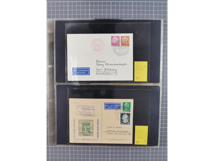 1952/1971, umfangreiche Sammlung von ca. 1.380 Luftpostbelegen mit Erst- und Sonderflügen, u.a. SAS, Sabena, BOAC, Interflug 