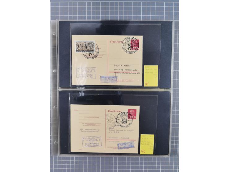 1952/1971, umfangreiche Sammlung von ca. 1.380 Luftpostbelegen mit Erst- und Sonderflügen, u.a. SAS, Sabena, BOAC, Interflug 