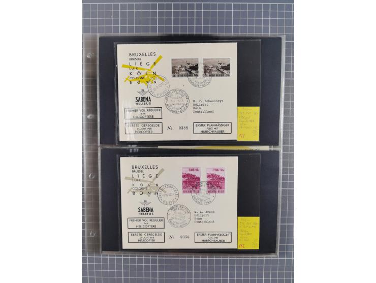 1952/1971, umfangreiche Sammlung von ca. 1.380 Luftpostbelegen mit Erst- und Sonderflügen, u.a. SAS, Sabena, BOAC, Interflug 