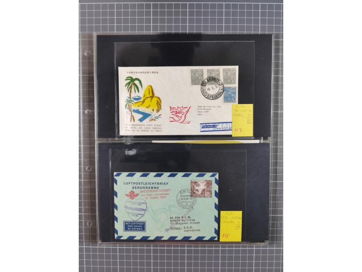 1952/1971, umfangreiche Sammlung von ca. 1.380 Luftpostbelegen mit Erst- und Sonderflügen, u.a. SAS, Sabena, BOAC, Interflug 