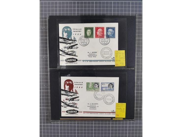 1952/1971, umfangreiche Sammlung von ca. 1.380 Luftpostbelegen mit Erst- und Sonderflügen, u.a. SAS, Sabena, BOAC, Interflug 
