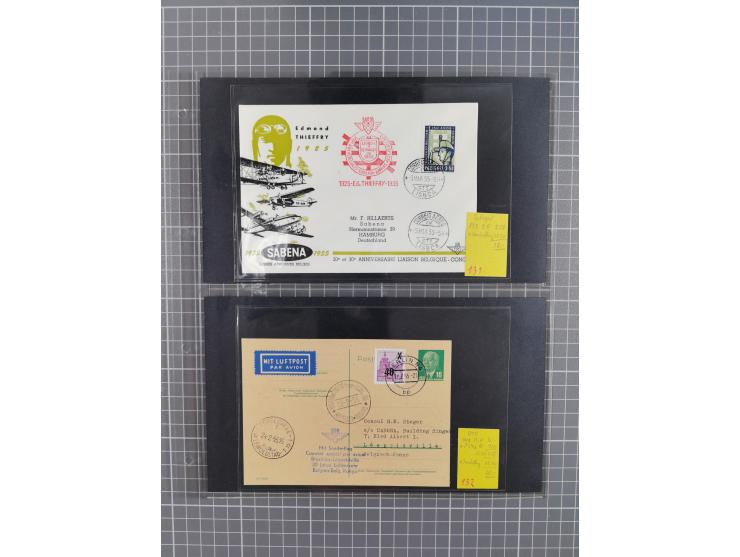 1952/1971, umfangreiche Sammlung von ca. 1.380 Luftpostbelegen mit Erst- und Sonderflügen, u.a. SAS, Sabena, BOAC, Interflug 