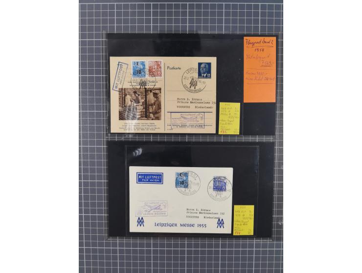 1952/1971, umfangreiche Sammlung von ca. 1.380 Luftpostbelegen mit Erst- und Sonderflügen, u.a. SAS, Sabena, BOAC, Interflug 