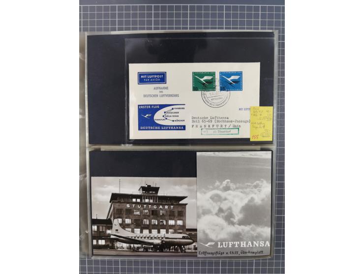 1952/1971, umfangreiche Sammlung von ca. 1.380 Luftpostbelegen mit Erst- und Sonderflügen, u.a. SAS, Sabena, BOAC, Interflug 