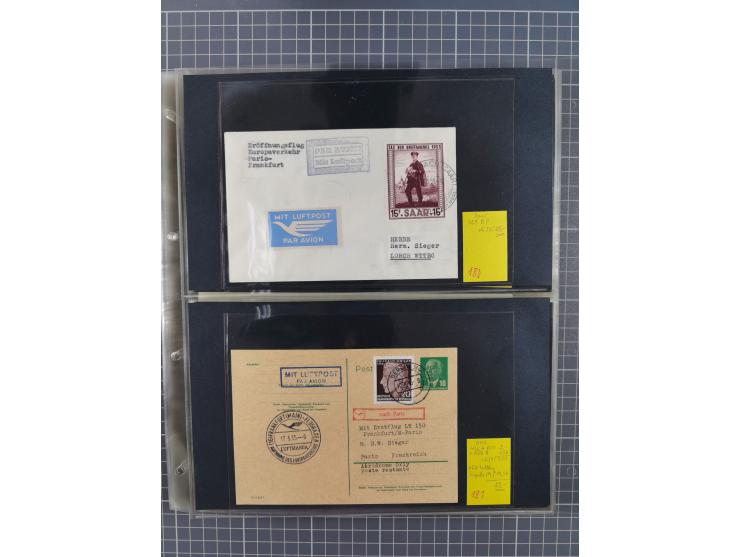 1952/1971, umfangreiche Sammlung von ca. 1.380 Luftpostbelegen mit Erst- und Sonderflügen, u.a. SAS, Sabena, BOAC, Interflug 