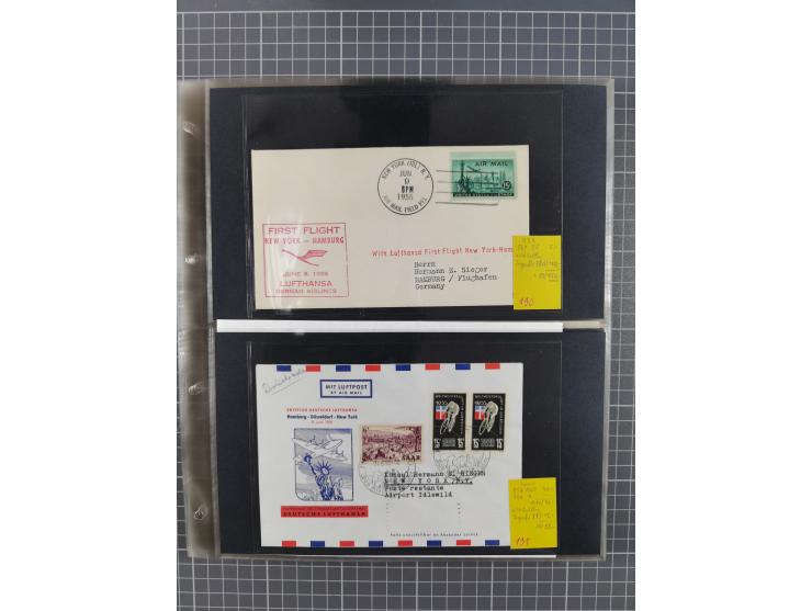 1952/1971, umfangreiche Sammlung von ca. 1.380 Luftpostbelegen mit Erst- und Sonderflügen, u.a. SAS, Sabena, BOAC, Interflug 