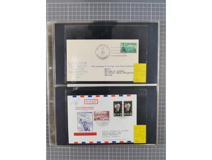 1952/1971, umfangreiche Sammlung von ca. 1.380 Luftpostbelegen mit Erst- und Sonderflügen, u.a. SAS, Sabena, BOAC, Interflug 
