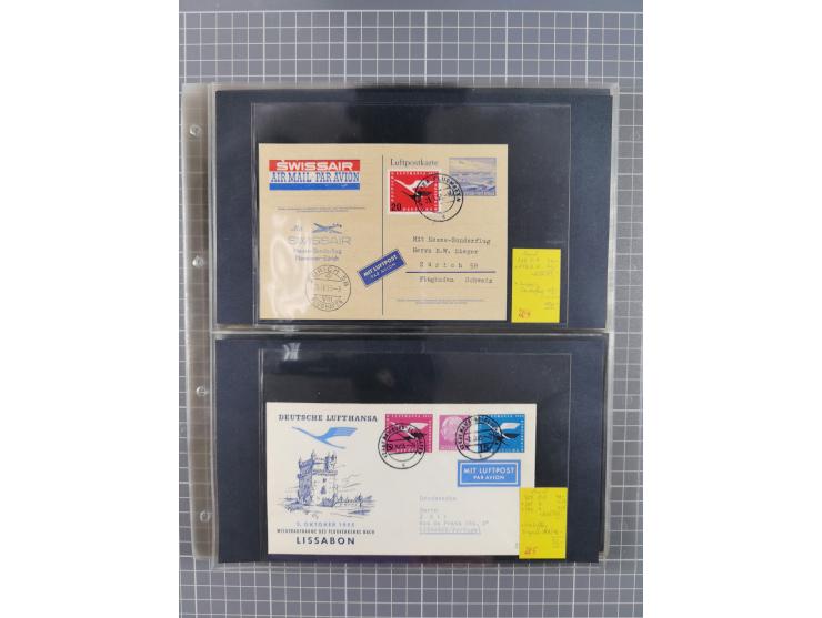 1952/1971, umfangreiche Sammlung von ca. 1.380 Luftpostbelegen mit Erst- und Sonderflügen, u.a. SAS, Sabena, BOAC, Interflug 