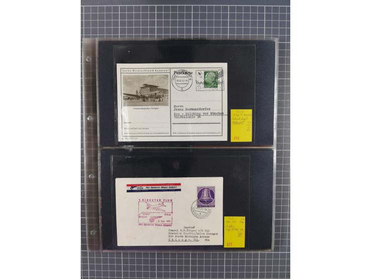 1952/1971, umfangreiche Sammlung von ca. 1.380 Luftpostbelegen mit Erst- und Sonderflügen, u.a. SAS, Sabena, BOAC, Interflug 