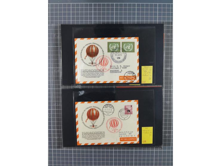 1952/1971, umfangreiche Sammlung von ca. 1.380 Luftpostbelegen mit Erst- und Sonderflügen, u.a. SAS, Sabena, BOAC, Interflug 