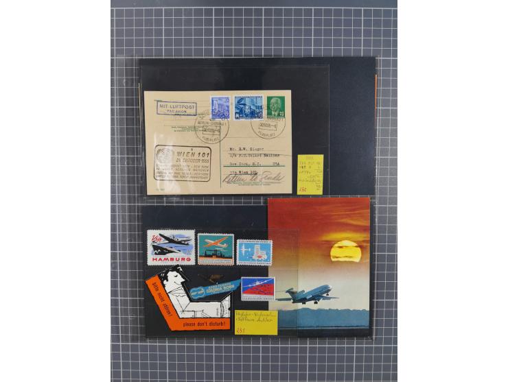 1952/1971, umfangreiche Sammlung von ca. 1.380 Luftpostbelegen mit Erst- und Sonderflügen, u.a. SAS, Sabena, BOAC, Interflug 