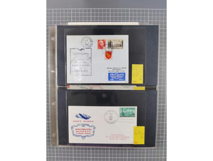 1952/1971, umfangreiche Sammlung von ca. 1.380 Luftpostbelegen mit Erst- und Sonderflügen, u.a. SAS, Sabena, BOAC, Interflug 