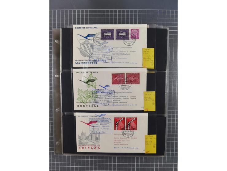 1952/1971, umfangreiche Sammlung von ca. 1.380 Luftpostbelegen mit Erst- und Sonderflügen, u.a. SAS, Sabena, BOAC, Interflug 